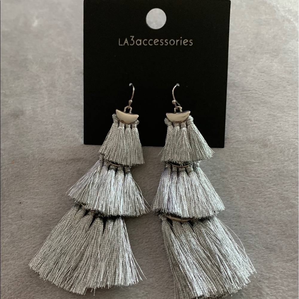 Silver Tassel Earrings